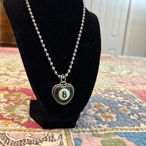 Heart Billiard ball pendant